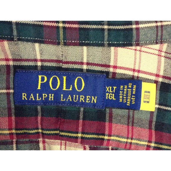 Polo Ralph Lauren Shirt Men XLT Plaid Flannel Classic Long Sleeve Preppy Pony - Picture 7 of 9